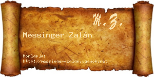 Messinger Zalán névjegykártya